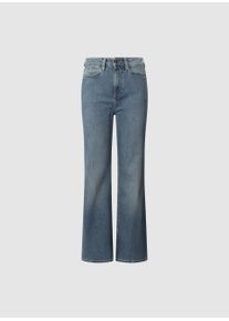 5-Pocket-Jeans Pepe Jeans "FLARE HW WILLA", Damen, Gr. 30, L&auml;nge 32, blau (dirty mid blau), Denim/Jeans, Obermaterial: 99% Baumwolle, 1% Elasthan, ausgestellt, Jeans 5-Pocket-Jeans, im Flared Fit