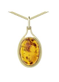 Kette und Anh&auml;nger Set OSTSEE-SCHMUCK "- Marga - Gold 333/000 - Bernstein" Gr. 45, gold (gold 333, goldfarben, gelb), Schmuck_Sets, Damen, 45, Gelbgold 333, Kette und Anh&auml;nger Set