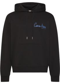 Kapuzensweatshirt Calvin Klein Jeans "GRAPHIC HOODIE", Herren, Gr. L, schwarz, Sweatware, Obermaterial: 100% Baumwolle, unifarben, l&auml;ssig geschnitten normal, Rundhals, eingesetzt Rippb&uuml;ndchen, Sweatshirts Kapuzensweatshirt, Regular fit mit Markenprint