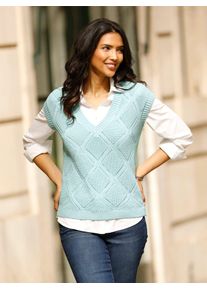 Pullunder Classic Basics "Pullunder", Damen, Gr. 50, gr&uuml;n (kalkmint), 100% Baumwolle, unifarben, Pullover Pullunder