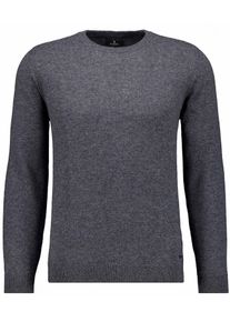 Rundhalspullover Ragman, Herren, Gr. 50, grau (anthrazit), Strick, 90% Wolle 10% Cashmere, ohne Ausschnitt, Pullover Rundhalspullover