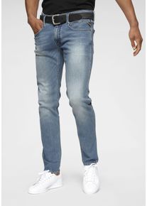 Slim-fit-Jeans Replay "Anbass Superstretch", Herren, Gr. 34, L&auml;nge 34, blau (medium, blau, mid), Denim/Jeans, Obermaterial: 94% Baumwolle, 4% Elastomultiester, 2% Elasthan, slim fit lang, Jeans Slim-fit-Jeans, elastisch