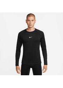 Sweatshirt Nike "M NP TOP WARM LS CREW", Herren, Gr. L, schwarz, wei&szlig;, Obermaterial: 88% Polyester, 12% Elasthan, Sweatshirts Sweatshirt