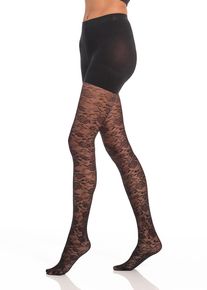 Shaping-Strumpfhose MAGIC BODYFASHION, Damen, Gr. S/M, lace, Obermaterial: 80% Polyamid, 20% Elasthan, Strumpfhosen Shaping-Strumpfhose, mit floralem Muster oder Animal-Look