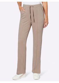 Sweathose Classic Basics, Damen, Gr. 46, Normalgr&ouml;&szlig;en, sesam, 50% Baumwolle, 50% Polyester, unifarben, Hosen Sweathose