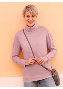 Rollkragenshirt Classic Basics "Rollkragen-Shirt", Damen, Gr. 48, lila (hortensie), 100% Baumwolle, unifarben, Shirts Rollkragenshirt