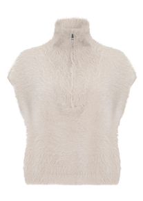 Pullunder Cartoon "Strickpullunder mit Rei&szlig;verschluss", Damen, Gr. 38, beige, Obermaterial: 95% Polyamid PA. 5% Polyester PES., Pullover Pullunder