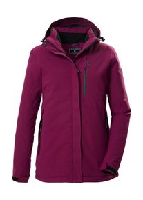 Funktionsjacke Killtec "KOW 219 WMN JCKT", Damen, Gr. 46, dunkelros&eacute;, Obermaterial: 100% Polyester;Futter: 100% Polyester;F&uuml;llung: 100% Polyester, Jacken Funktionsjacke, Atmungsaktive, wind- und wasserdichte Damenjacke, abnehmbare Kapuze