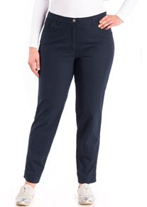 Caprihose KjBRAND "Betty 7/8", Damen, Gr. 46, N-Gr, blau, Web, Obermaterial: 60% Baumwolle, 37% Polyamid, 3% Elasthan, Basic schmal, Hosen Caprihose, Sommerhose