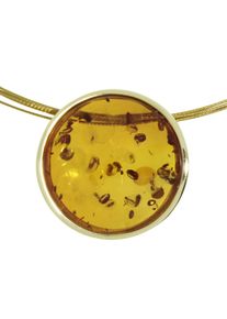 Kette mit Anh&auml;nger OSTSEE-SCHMUCK "- Gleiter-Frouke 24 mm - Gold 333/000 - Bernstein" Gr. 45, gold (gold 333, goldfarben, gelb), Halsketten, Damen, 45, Gelbgold 333, Kette mit Anh&auml;nger