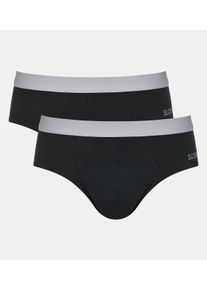 Slip Sloggi "Men GO ABC 2.0", Herren, Gr. XS, schwarz, Single Jersey, Obermaterial: 95% Baumwolle, 5% Elasthan, clean, unifarben, k&ouml;rpernah, Unterhosen Slip, schlicht, Baumwollmix, elastisch, ohne Eingriff