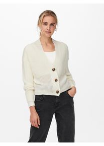 Strickjacke Only "ONLCAROL NICE L/S CARDIGAN KNT NOOS", Damen, Gr. M, gr&uuml;n (jet stream), Strick, Obermaterial: 100% Polyacryl, unifarben, regular fit h&uuml;ftlang, V-Ausschnitt, Rippb&uuml;ndchen, Strickjacken Strickjacke, Kunstfaser, regular fit