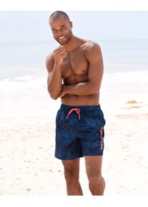 Badeshorts Chiemsee "Esra", Herren, Gr. L (52), N-Gr, blau (marine, bedruckt), Polyester, bedruckt, Badehosen Badeshorts, mit Dschungelprint, Topseller