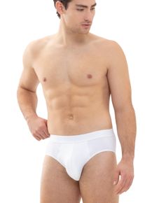 Slip Mey "Softball", Herren, Gr. 4 (S), wei&szlig;, Obermaterial: 57% Baumwolle, 38% Polyester, 5% Elasthan, unifarben, Unterhosen Slip, mit elastischem Bundabschluss