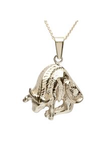 Kette mit Anh&auml;nger OSTSEE-SCHMUCK "OSTSEE-SCHMUCK Kette mit Anh&auml;nger Tierkreiszeichen Stier" Gr. 42, gold (wei&szlig;, neutral), Halsketten, Damen, 42cm, Gelbgold 333, L: 42, Kette mit Anh&auml;nger
