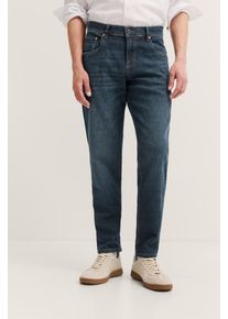 5-Pocket-Jeans Bugatti "Tapered Fit", Herren, Gr. 32, L&auml;nge 32, blau (383, marine), 91% Baumwolle, 7% Polyester, 2% Elasthan, Jeans 5-Pocket-Jeans, aus Stretch Handcrafted Denim