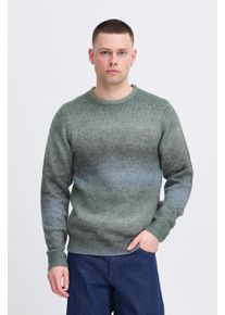 Strickpullover Blend "BHDANNIE Pullover", Herren, Gr. XXL, blau (blau shadow), Strick, Obermaterial: 46% Polyacryl, 37% Polyester, 10% Nylon, 7% Wolle, gemustert, regular fit h&uuml;ftlang, Rundhals, Rippstrickb&uuml;ndchen, Pullover Strickpullover