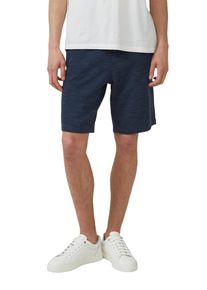 Bermudas s.Oliver "DETROIT", Herren, Gr. L, N-Gr, blau, Sweatware, Obermaterial: 87% Baumwolle, 13% Polyester, unifarben, relaxed fit kniefrei, Hosen Bermudas, Sommerhose im Relaxed Fit
