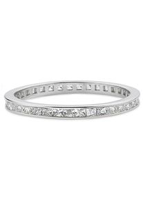 Fingerring Bruno Banani "Schmuck Geschenk Silber 925 Damenring Memoire Regenbogen" Gr. 53, silber (silberfarben, kristallwei&szlig;), Fingerringe, Damen, 53, Silber 925 (Sterlingsilber), 2,4mm, Fingerring, mit Zirkonia (synth.)