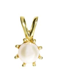 Kettenanh&auml;nger OSTSEE-SCHMUCK "OSTSEE-SCHMUCK Anh&auml;nger Ilke Anh&auml;nger Ilke", gelb (wei&szlig;, neutral), Schmuckanh&auml;nger, Damen, 16 x 6mm, Gelbgold 333, 0,4 g, Kettenanh&auml;nger