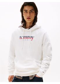 Hoodie Tommy Jeans "TJM DNA", Herren, Gr. S, ecru, Sweatware, Obermaterial: 100% Baumwolle, regular fit, Rippb&uuml;ndchen, Sweatshirts Hoodie, Sweatshirt, Reuglar Fit, mit Logo