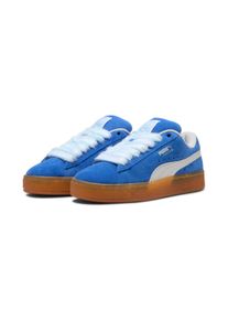 Sneaker Puma "SUEDE XL LACES INTEREST WNS", Damen, Gr. 38, blau (mountain blau, caramel latte), Leder, mehrfarbig, Schuhe Sneaker