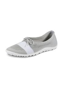 Barfu&szlig;schuh Leguano "STLYE PEAR", Damen, Gr. 38, grau (grau, wei&szlig;), Textil, Schuhe Barfu&szlig;schuh, Slipper, Freizeitschuh, Bequemschuh verst&auml;rkt das taktile Empfinden