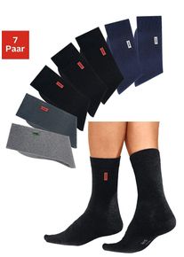 H.I.S. Basicsocken H.I.S, Damen, Gr. 47-48, blau (schwarz, grau, meliert, anthrazit, marine), Baumwolle, Baumwollmischung, Elasthan, Polyamid, meliert, elastisch, Socken Basicsocken, in angenehmer Baumwollqualit&auml;t, Topseller