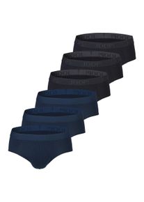 JOOP! Slip JOOP "Slip Everyday 6er Pack", Herren, Gr. XXL, bunt (schwarz, blau), Obermaterial: 95% Baumwolle CO. 5% Elasthan EL., Unterhosen Slip