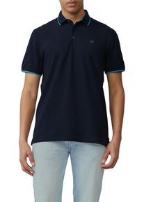 Poloshirt s.Oliver, Herren, Gr. S, blau (navy), Piqu&eacute;, Obermaterial: 95% Baumwolle, 5% Elasthan, unifarben, regular fit taillenbedeckt, gerader Abschluss kontrastfarben, Shirts Poloshirt, mit Kontrast-Details