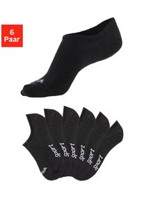 Sneakersocken Bench., Damen, Gr. 39-42, schwarz (6x schwarz), Baumwollmischung, unifarben, elastisch, Socken Sneakersocken, nicht sichtbar in Sneakern
