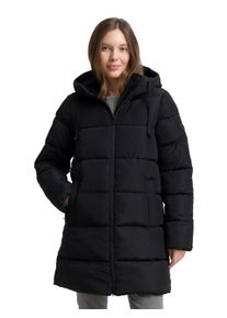 Steppmantel Tom Tailor, Damen, Gr. M, deep schwarz, Steppware, Obermaterial: 100% Polyester. Futter: 100% Polyester, unifarben, regular fit lang, ohne Ausschnitt, elastischer Bund, M&auml;ntel Steppmantel, mit Kapuze