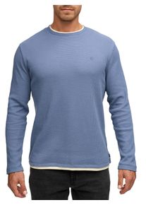 Langarmshirt INDICODE "INSigfinn", Herren, Gr. XL, china blau, Single Jersey, Obermaterial: 60% Baumwolle, 40% Polyester, unifarben, regular fit normal, Rundhals, Shirts Langarmshirt