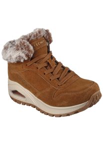 Winterboots Skechers "UNO RUGGED-WINTRINESS", Damen, Gr. 38, braun, Textil, Veloursleder, Schuhe Winterboots, Snowboots mit Water Repellent-Ausstattung