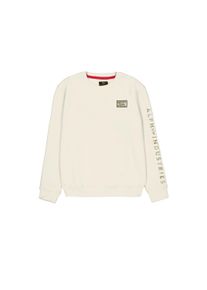 Sweater Alpha Industries "Camo Sleeve Sweatshirt", Herren, Gr. XL, wei&szlig; (vintage wei&szlig;), Obermaterial: 80% Baumwolle, 20% Polyester, regular fit, Sweatshirts Sweater