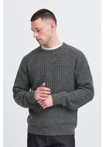 Strickpullover Blend "BHDEXTER CREW", Herren, Gr. S, iron gate, Strick, Obermaterial: 84% Polyester, 10% Wolle, 6% Nylon, unifarben, regular fit, Rippstrickb&uuml;ndchen, Pullover Strickpullover