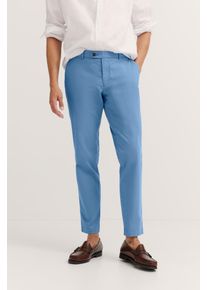Chinohose Bugatti, Herren, Gr. 34, L&auml;nge 30, blau (350, blau), 97% Baumwolle, 3% Elasthan, unifarben, gerade, unten schmal, Hosen Chinohose, mit praktischen G&uuml;rtelschlaufen