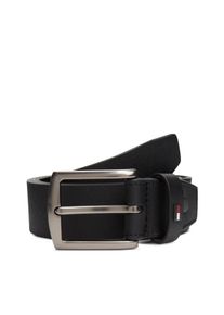 Lederg&uuml;rtel Tommy Hilfiger "DENTON 3.5 cm breit", Herren, Gr. 11,5, schwarz, Web, Rindsleder, unifarben, G&uuml;rtel Lederg&uuml;rtel, Gr&ouml;&szlig;enverstellbar