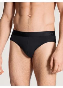 Slip Calida "Cotton Code", Herren, Gr. M (50), schwarz, Single Jersey, Obermaterial: 95% Baumwolle, 5% Elasthan, unifarben, normal, Unterhosen Slip, Baumwoll-Mix, elastisch, ohne Eingriff, Single Jersey, weich
