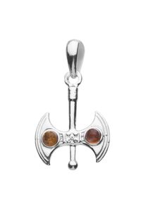 Kettenanh&auml;nger OSTSEE-SCHMUCK "OSTSEE-SCHMUCK Anh&auml;nger Doppelaxt Anh&auml;nger Doppelaxt", wei&szlig; (wei&szlig;, neutral), Schmuckanh&auml;nger, Damen, 29x15mm, Silber 925 (Sterlingsilber), 2 g, Kettenanh&auml;nger