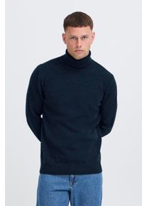 Rollkragenpullover Blend "BHBRANKO ROLL KNIT", Herren, Gr. L, blau (salute melange), Strick, Obermaterial: 60% Wolle, 40% Nylon, unifarben, regular fit h&uuml;ftlang, hoch geschlossener Ausschnitt, Rippb&uuml;ndchen, Pullover Rollkragenpullover