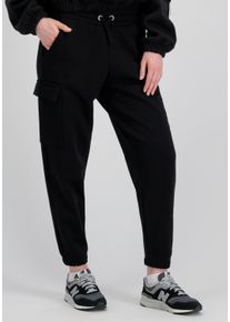 Jogginghose Alpha Industries "EMB Jogger Women", Damen, Gr. XL, Normalgr&ouml;&szlig;en, schwarz, Obermaterial: 80% Baumwolle, 20% Polyester, Hosen Jogginghose