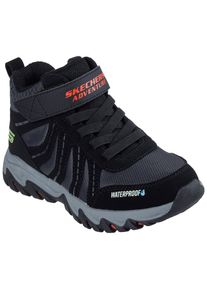 Winterstiefel Skechers "RUGGED RANGER-HYDRO SCOUT", Jungen, Gr. 33, schwarz (schwarz, rot), Lederimitat, Textil, Schuhe Winterstiefel, Trekkingschuh, Outdoorschuh, Schn&uuml;rboots mit Fleece Futter
