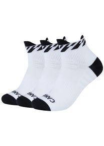 Sportsocken Camano "function", Herren, Gr. 39-42, wei&szlig; (wei&szlig; mix), Materialmix, unifarben mit Farbeinsatz, normal, Socken Sportsocken, mit kontrastfarbener Zehenpartie und Ferse