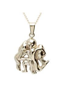 Kette und Anh&auml;nger Set OSTSEE-SCHMUCK "- Tierkreiszeichen Wassermann - Gold 333/000 -" Gr. 42, gold (gold 333, goldfarben, gelb), Schmuck_Sets, Damen, 42, Gelbgold 333, Kette und Anh&auml;nger Set