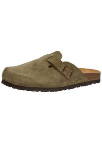 Hausschuh Lico "Clog Pedro", Herren, Gr. 36, gr&uuml;n, Leder, Schuhe Hausschuh