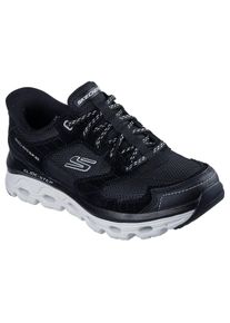 Slip-On Sneaker Skechers "GLIDE-STEP SOLE-PARADISE VALLEY", Damen, Gr. 38, schwarz, Lederimitat, Mesh, Veloursleder, Schuhe Slip-On Sneaker, Freizeitschuh, Schn&uuml;rschuh mit elastischen Schn&uuml;rsenkeln
