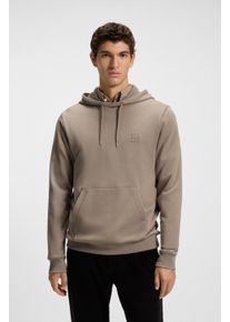 Kapuzensweatshirt BOSS Orange "Wetalk", Herren, Gr. M, gr&uuml;n (open gr&uuml;n346), Sweatware, Obermaterial: 100% Baumwolle, regular fit h&uuml;ftlang, hoch geschlossener Ausschnitt, weit B&uuml;ndchen, Sweatshirts Kapuzensweatshirt, mit gesticktem BOSS Markenlabel