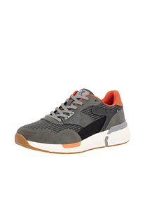 Sneaker RIEKER SPORT, Herren, Gr. 44, grau, Lederimitat, Textil, Veloursleder, Schuhe Sneaker, Schn&uuml;rschuh, Halbschuh, Freizeitschuh mit Soft-Einlage