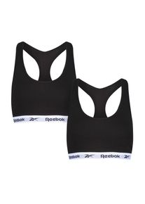 Bustier Reebok "FRANKIE", Damen, Gr. S (36), N-Gr, schwarz-wei&szlig; (schwarz, wei&szlig; elastic), Obermaterial: 95% Baumwolle, 5% Elasthan, bedruckt, unifarben, BHs Bustier, breite Tr&auml;ger, ohne Verschluss, ohne B&uuml;gel, mit Logo, Baumwollmix